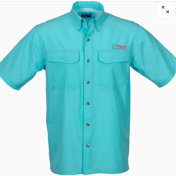 Bimini Bay Outfitters Other - Bimini Bay Men's Aqua Button Down Shirt